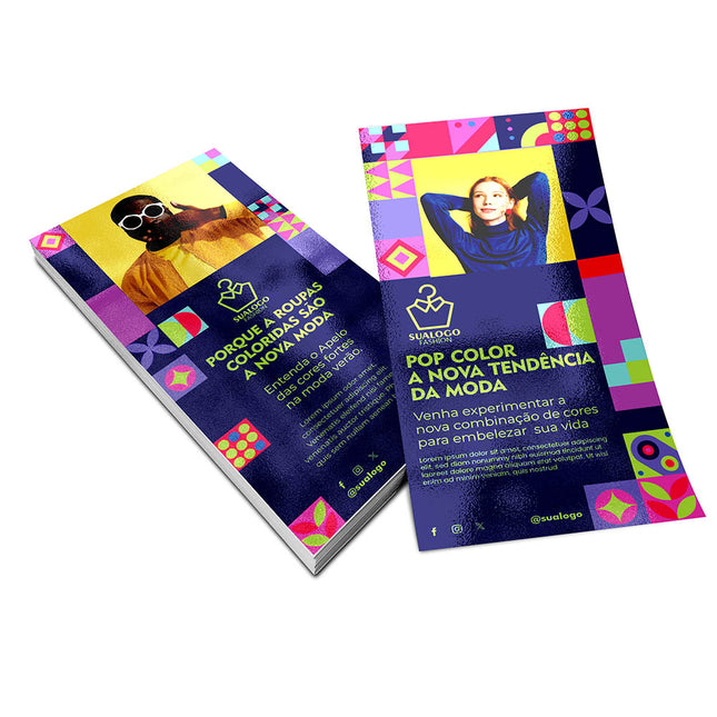 Panfletos, Flyers E Folhetos Couchê 150G Verniz Uv Total Frente E Verso
