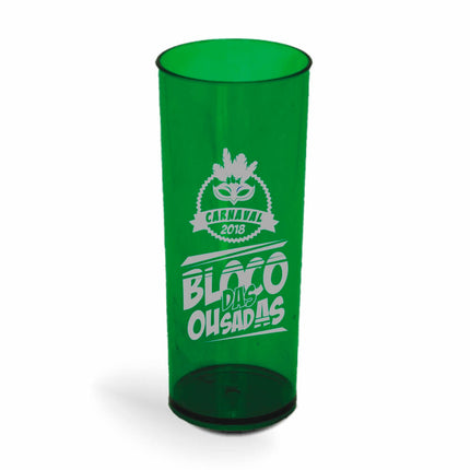 Copo Long Drink 350Ml  Transparente Verde Folha  1X0