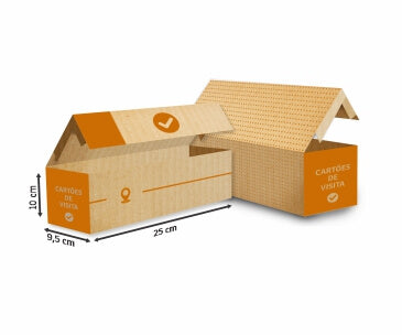 Caixas Para Cartão Papelão Ondulado 340G Personalizada Para 1000 Cartões  1X0