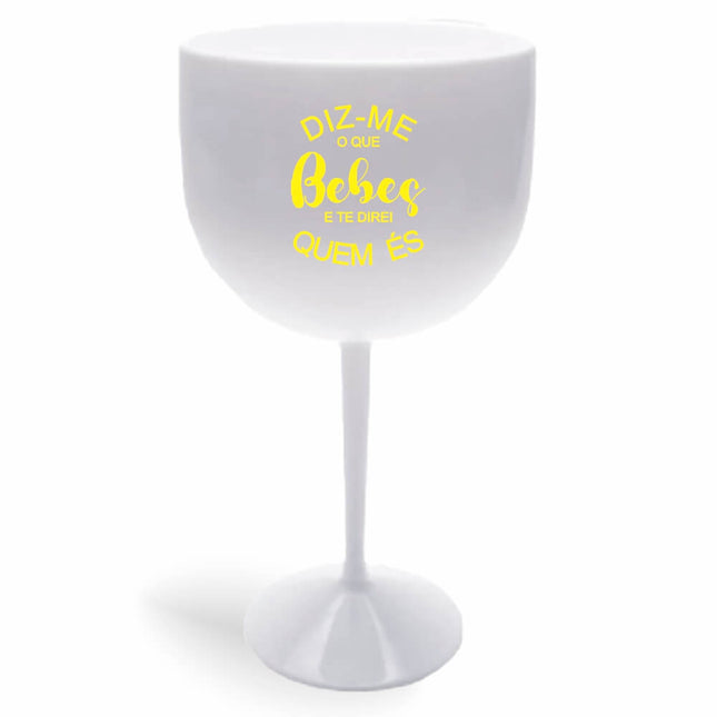 Taça De Gin 580Ml Impressão  Leitosa Branca  1X0
