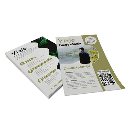 Panfletos, Flyers E Folhetos Couchê 90G Sem Verniz