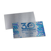 Convites Básico Silver Lux 300G Sem Laminação E Sem Verniz