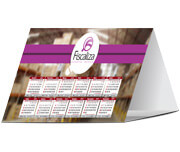 Calendário De Mesa Básico Couchê 250G  Verniz Uv Total Frente  4X0
