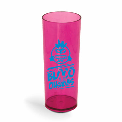 Copo Long Drink 350Ml  Transparente Rosa  1X0