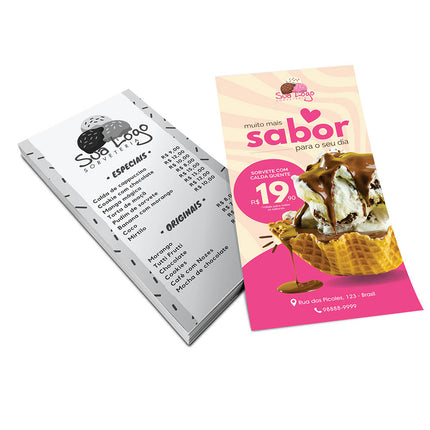 Panfletos, Flyers E Folhetos Couchê 115G Sem Verniz