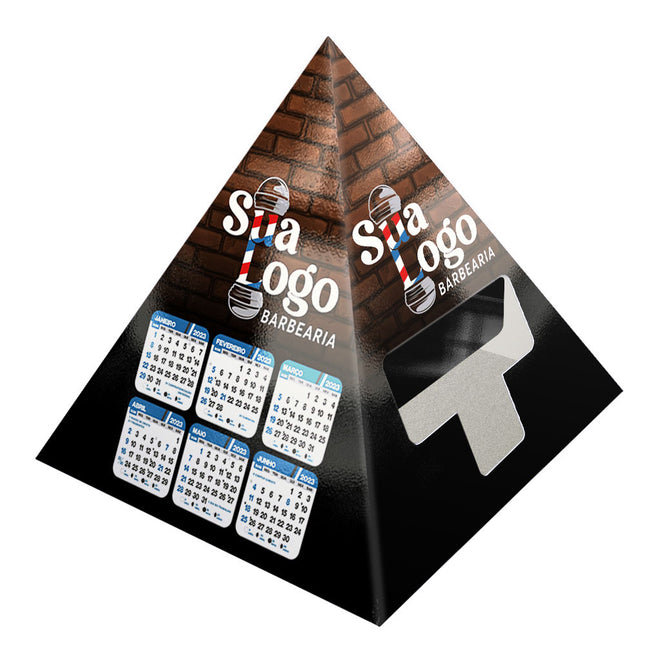 Calendários E Folhinhas 2025 Calendário De Mesa Porta Cartões Pirâmide Supremo 255G Sem Verniz  4X0