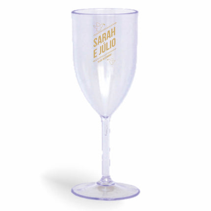 Taça De Vinho 330Ml Impressão  Transparente Cristal  1X0