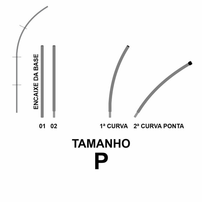 Wind Banner Peças Hastes Faca, Pena E Vela P