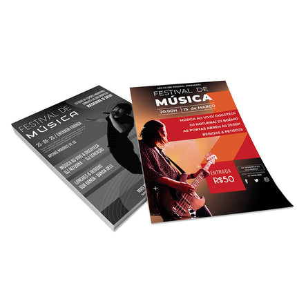 Panfletos, Flyers E Folhetos Couchê 90G Sem Verniz
