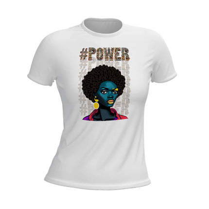 Camisa De Poliéster Branca Colorida