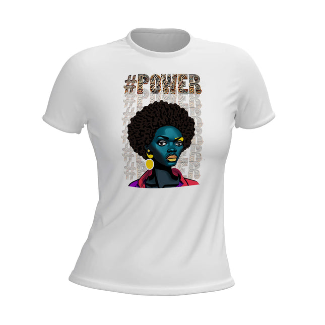 Camisa De Poliéster Branca Colorida
