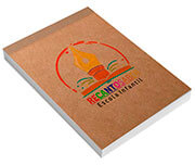 Caderneta Brochura E Cola Miolo Pers. Vertical Kraft 250G 48 Folhas