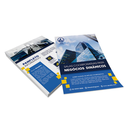Panfletos, Flyers E Folhetos Couchê 90G Sem Verniz