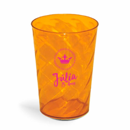 Copo Twister 600Ml  Transparente Laranja  1X0