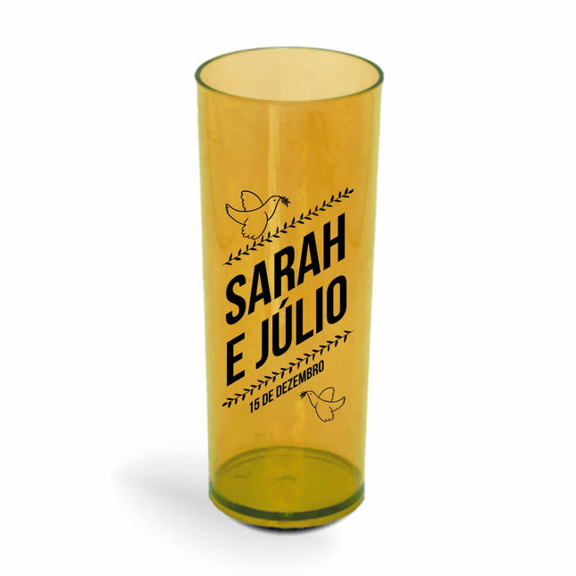 Copo Long Drink 350Ml  Transparente Amarelo  1X0