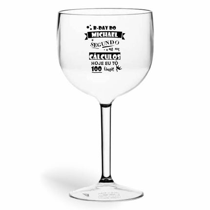 Taça De Gin 580Ml Impressão  Transparente Cristal  1X0