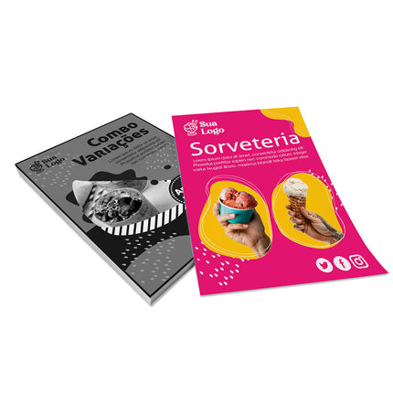 Panfletos, Flyers E Folhetos Couchê 90G Sem Verniz