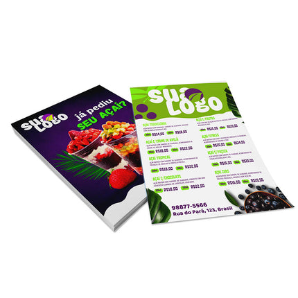 Panfletos, Flyers E Folhetos - Apergaminhado 180G