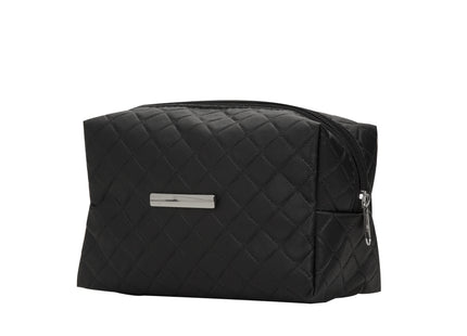 Necessaire Puff Matelassê Com Detalhe Prata