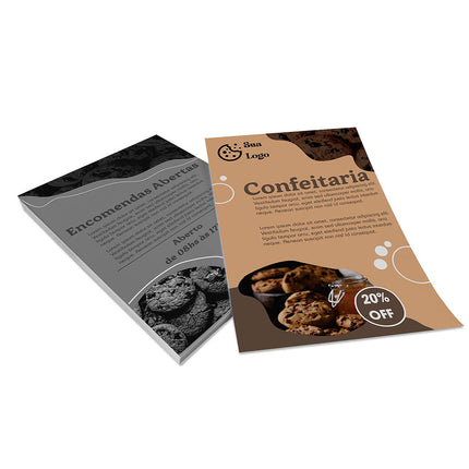 Panfletos, Flyers E Folhetos Couchê 70G Sem Verniz