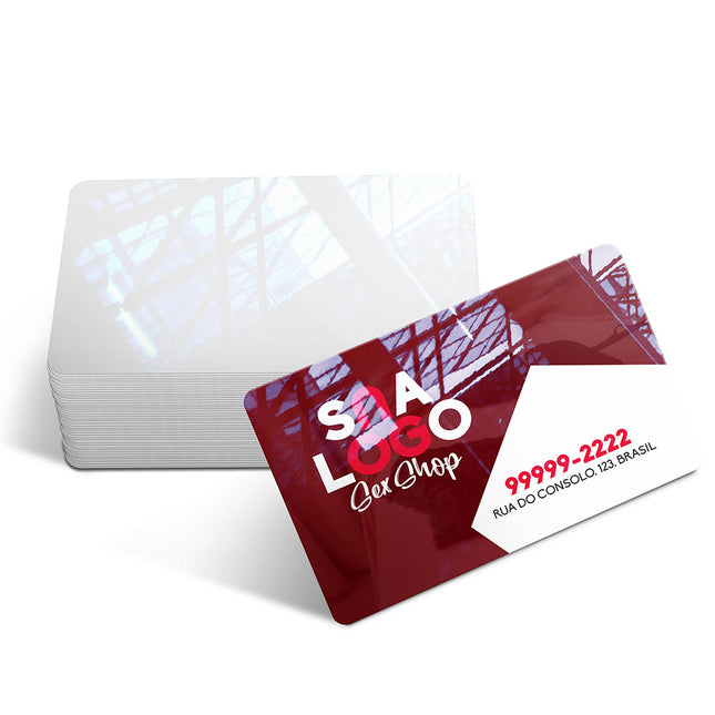 Cartões De Visita Pvc Cristal 0,50Mm Branco Cristal 0,50Mm