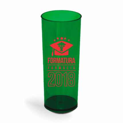 Copo Long Drink 350Ml  Transparente Verde Folha  1X0