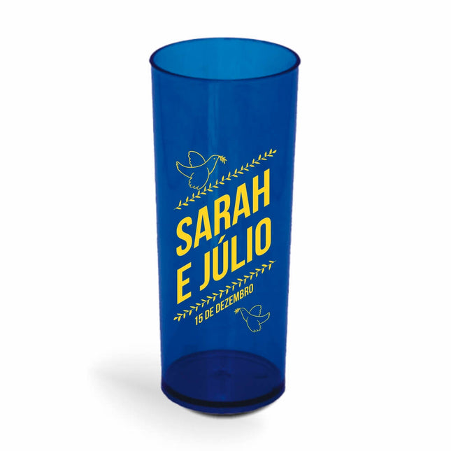Copo Long Drink 350Ml  Transparente Azul  1X0