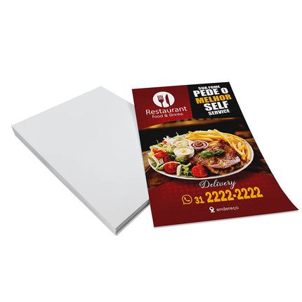 Panfletos, Flyers E Folhetos Couchê 90G Sem Verniz