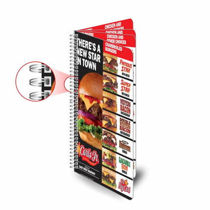 Cardápios  Wire O  8 Páginas Couchê 250G