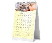 Calendário De Mesa Wire O Vertical Com 24 Páginas Sem Verniz Base Papel Paraná 2Mm E Páginas Couchê 150G  4X4