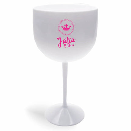 Taça De Gin 580Ml Impressão  Leitosa Branca  1X0