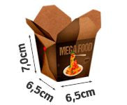 Embalagens Para Delivery Kraft 250G Almoço Pequena  4X0