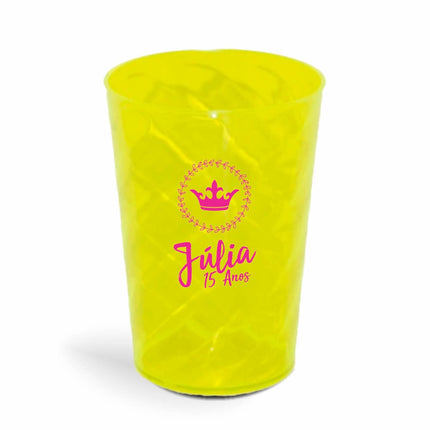 Copo Twister 600Ml  Transparente Amarelo Neon  1X0