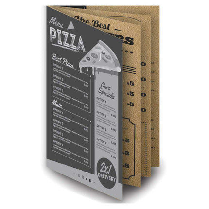 Cardápios  8 Páginas Com Dobra  Kraft 250G