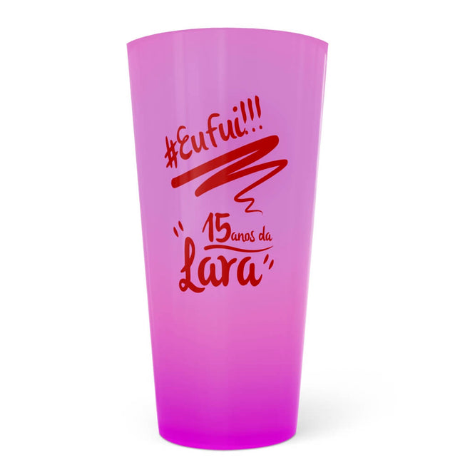 Copos Ecológicos 550Ml  Rosa Translúcido  1X1