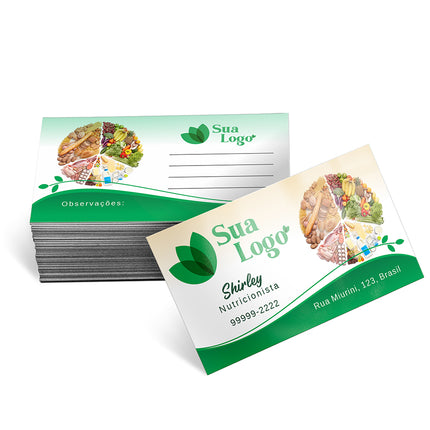 Cartões De Visita Couchê 250G Verniz Uv Total Frente