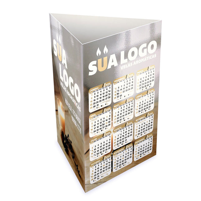 Calendários E Folhinhas 2025 Calendário De Mesa Porta Canetas Vertical Supremo 255G Sem Verniz  4X0