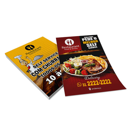 Panfletos, Flyers E Folhetos Couchê 90G Sem Verniz