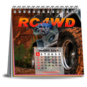 Calendário De Mesa Wire O Com 12 Paginas Sem Verniz Base Couchê 300G E Páginas Reciclato 90G  4X4