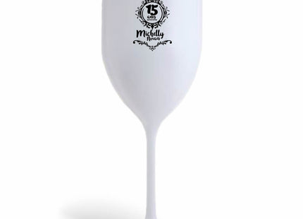 Taça De Vinho 330Ml Impressão  Leitosa Branca  1X0