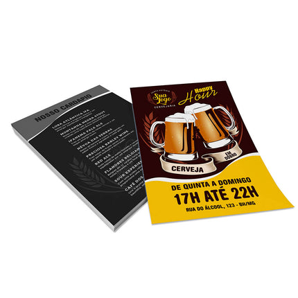Panfletos, Flyers E Folhetos Couchê 150G Sem Verniz