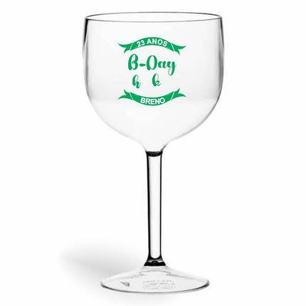 Taça De Gin 580Ml Impressão  Transparente Cristal  1X0