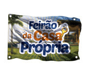 Bandeiras Elastano Costura Linha Branca Overlock Com Ilhós