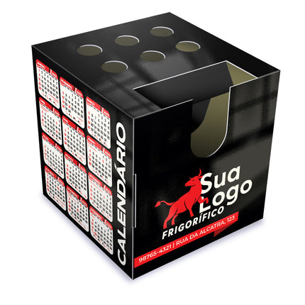 Calendários E Folhinhas 2025 Calendário De Mesa Porta Cartões Cubo Supremo 255G Sem Verniz  4X0
