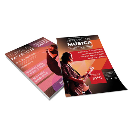 Panfletos, Flyers E Folhetos Couchê 90G Sem Verniz
