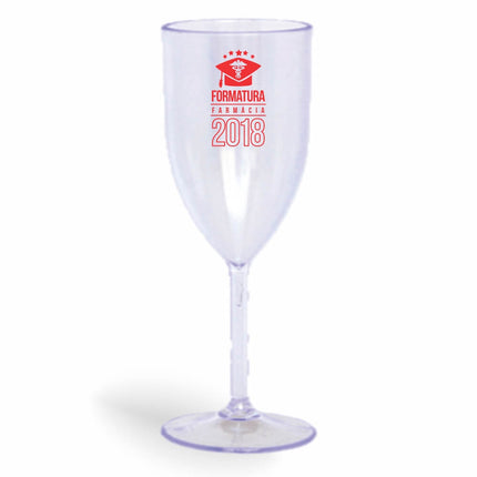 Taça De Vinho 330Ml Impressão  Transparente Cristal  1X0