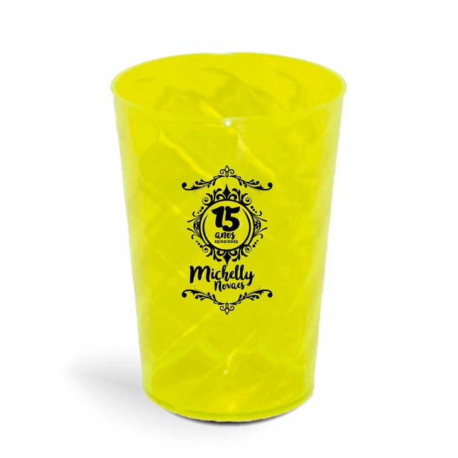 Copo Twister 600Ml  Transparente Amarelo Neon  1X0
