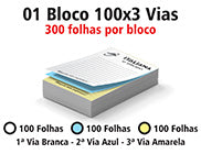 Blocos E Talões  100 Folhas  Autocopiativo 56G  100X3