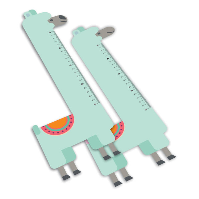 Réguas Pvc 0,50Mm Premium Branco  Infantil Modelo Lhama 20Cm  4X0