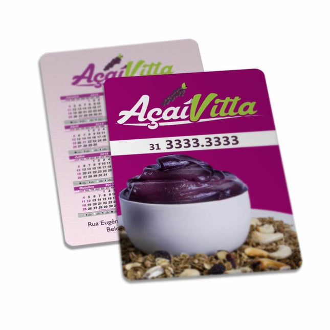 Calendário De Bolso Couchê 300G Lam Fosca E Verniz Localizado Frente E Verso  4X4